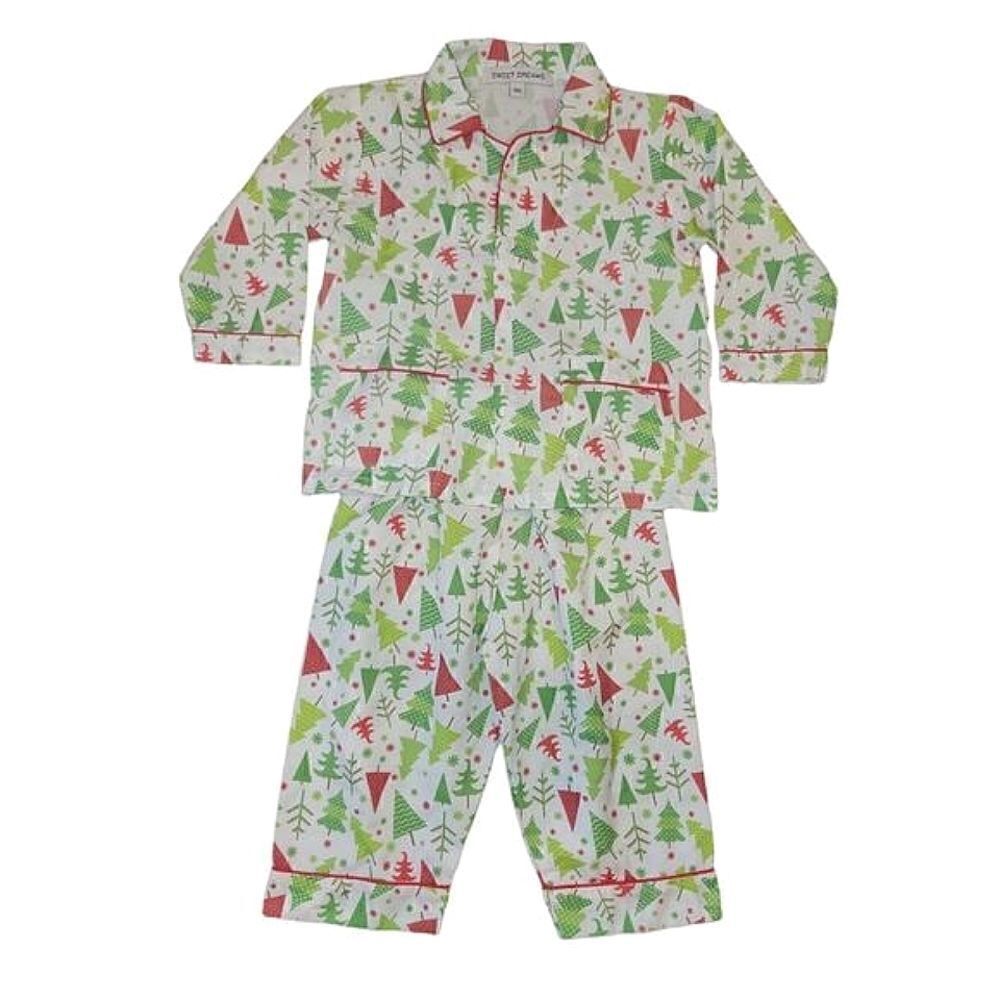 NWOT Sweet Dreams | Holiday | Christmas Tree Print Pajama Set 18M